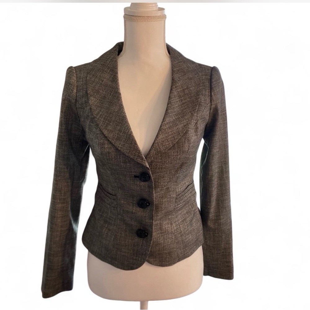 Tailored Gray Textured Blazer